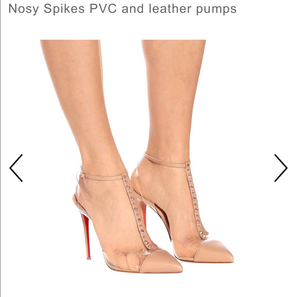 Nosy Spikes PVC and leather pumps